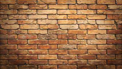 Fototapeta premium Textured vintage brick wall background with rustic charm