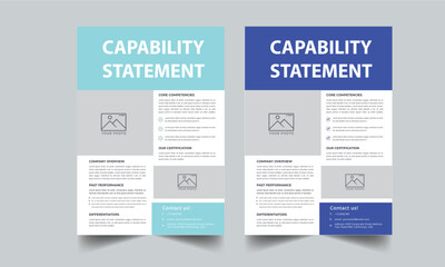 Capability Statement Template Design.