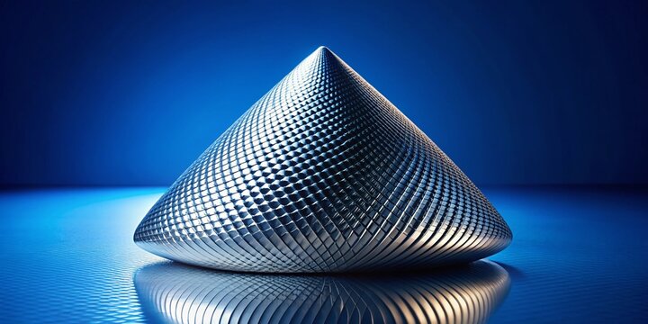 Abstract Paraboloid 3D Shape, Geometric Background, Rule of Thirds Composition