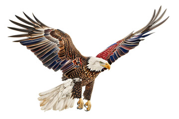 Obraz premium American Eagle Flag Patriotic 4th of July PNG