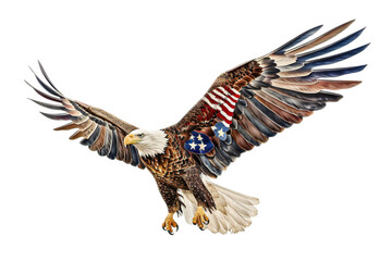 Fototapeta premium Eagle Flag Patriotic 4th of July
