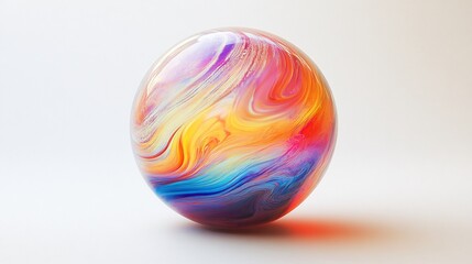 Abstract Colorful Sphere: A Vibrant Swirl of Hues