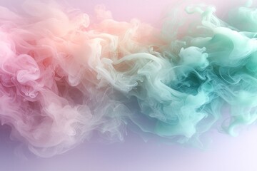 Pastel smoke swirling in water against a light background, creating an abstract design, ideal for backgrounds