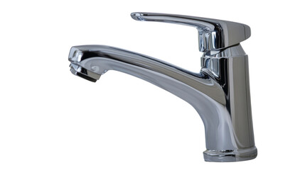 Chrome faucet, isolated on transparent background