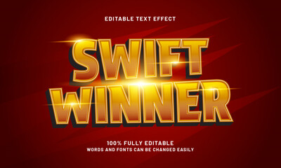 swift winner editable text effects with a sport and fast theme