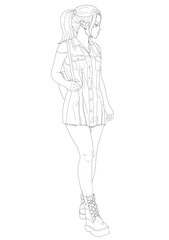 Drawing street fashion ideas.  
Women and Fashion Style