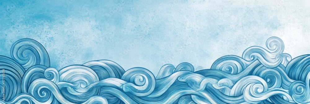 Leinwandbilder abstract patterns reflecting ocean waves with a tranquil blue backdrop showcasing fluid motion and e