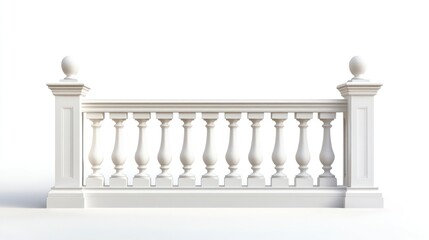 Elegant White Balustrade: Architectural Design Element