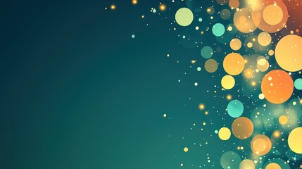 A muted green background featuring scattered circular dots creating a modern flat design and an uncluttered center 