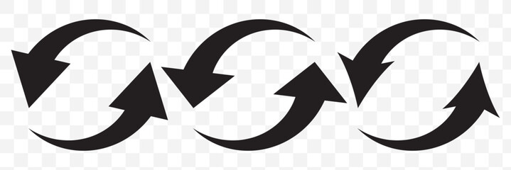 Update icon.  Refresh icon vector. Green recycle vector icon symbol. Repeat and reload icons set and arrow rotation circle. Sync icon symbol convert button sign. eps 10.