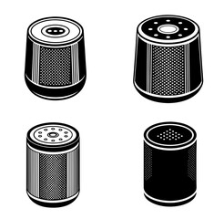 Smart speaker vector illustration