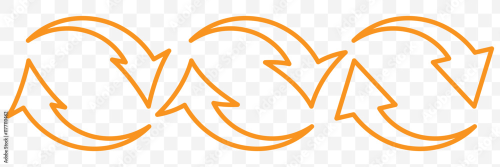 Poster refresh icon set. arrow rotation circle. sync repeat and reload arrow icon. green recycling, recycle