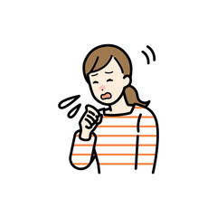 hay fever Clip art of woman sneezing.
