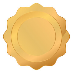 gold badge medal award vector