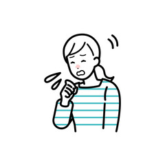 hay fever Clip art of woman sneezing.
