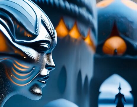 Alien themed images. Alien, ufo, flying disk, flying eye, robot, spaceship, technology. With artificial intelligence software.
