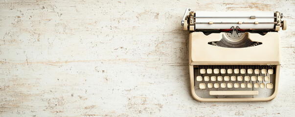 Rustic vintage typewriter. Vintage typewriter on a textured surface, evoking nostalgia and creativity.