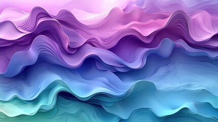 Fototapeta premium Colorful abstract waves flowing in a gradient background, ideal for digital art and backgrounds