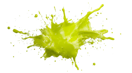 Dynamic Green Burst, isolated on transparent background