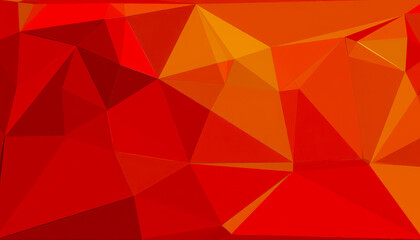 Fototapeta premium Abstract geometric shapes in red and orange tones