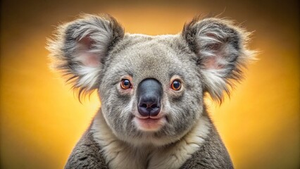 Fototapeta premium Adorable Koala Portrait: Direct Gaze, Wildlife Photography