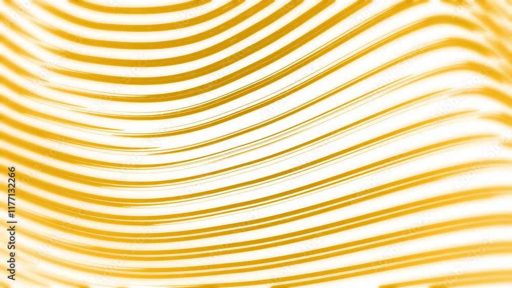 Poster yellow and white wave seamless loop pattern abstract motion background. 3d animation