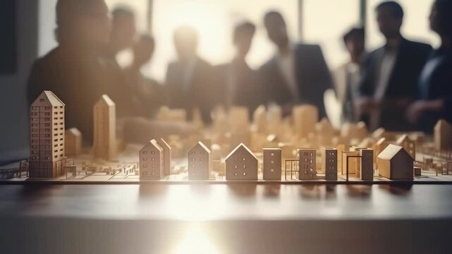 video of Business meetings about building