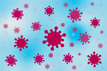 Virus medical background. Human metapneumovirus, HMPV, Covid 19, Coronavirus, Omicron, flu, Hemorrhagic fever