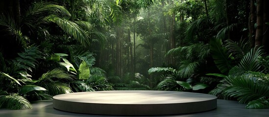 Tropical Jungle Display Podium Scene