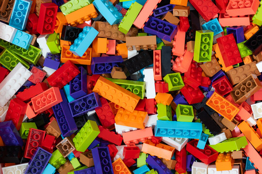  colorful Lego blocks background  for design purpose
