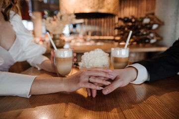 Intimate Moment Over Coffee: A Romantic Connection in a Cozy Cafe Setting
