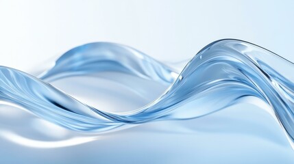 Abstract Blue Liquid Waves