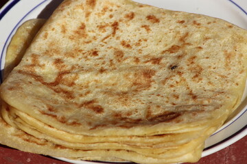 Msemmen Closeup, Traditional Moroccan flatbread