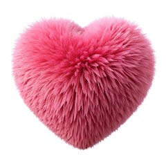 Heart shape fluffy pillow. Valentine's Day