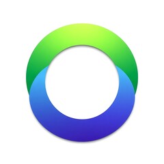 Abstract Circle: A vibrant and dynamic circle with a gradient of blue and green hues, perfect for representing growth, connectivity, or innovation.