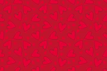 Seamless pattern with hearts. Pattern love cute girl fashion