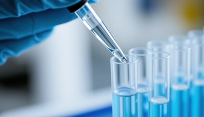 Precise Pipetting: A Close-Up of Scientific Research in a Lab Setting