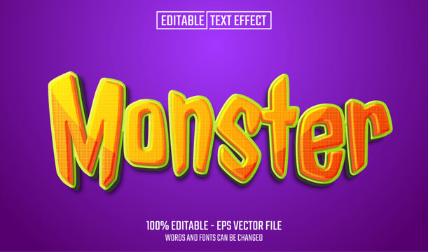 monster editable text effect