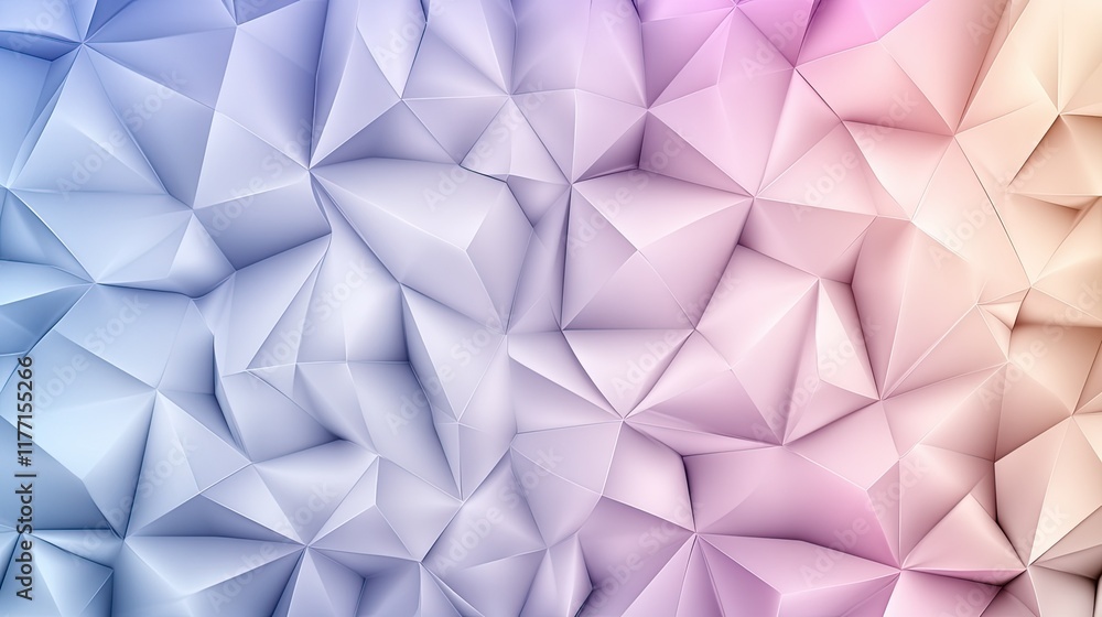 Poster A colorful holographic silver foil texture with small triangles forms a captivating geometric pattern for digital use