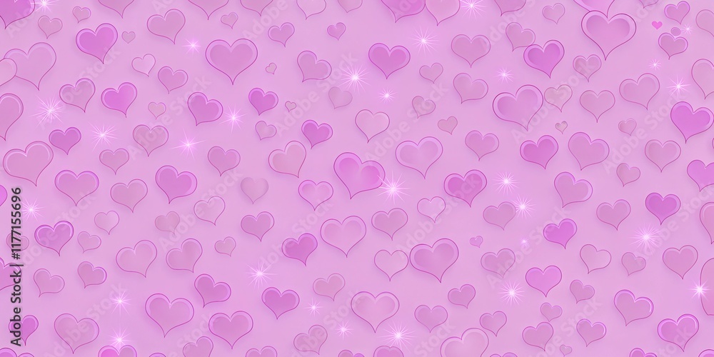 Aufkleber colorful heart patterns fill the background creating a playful and romantic atmosphere suitable for 