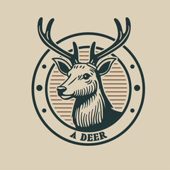 Deer vintage logo