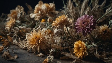 Dehydrated flowers