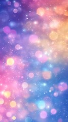 Obraz premium Colorful flower meadow with sunbeams and bokeh