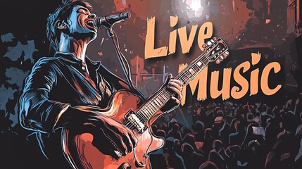 rock concert poster live music singer