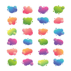 Colorful Modern Abstract Blob Shapes With Gradient Designs Variations