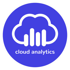 cloud analytics icon or logo