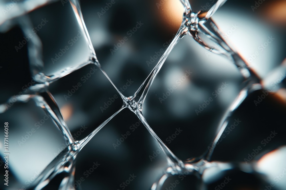 Aufkleber this close-up image beautifully captures the delicate structure of water molecules, illustrating the
