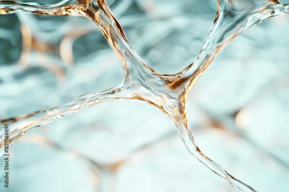 Aufkleber a captivating macro shot that highlights how light refracts through translucent water structures, cr