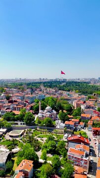 kariye mosque fatih istanbul drone