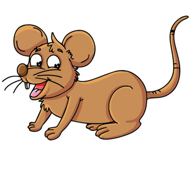 recommend clip art: Cute cartoon hand drawn vector mouse illustration.